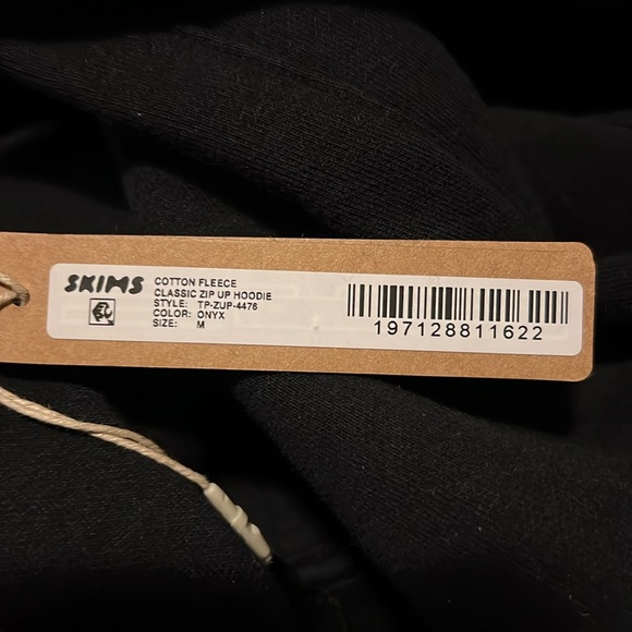 SKIMS Cotton Fleece Zip Up Hoodie - Picture 3 of 3
